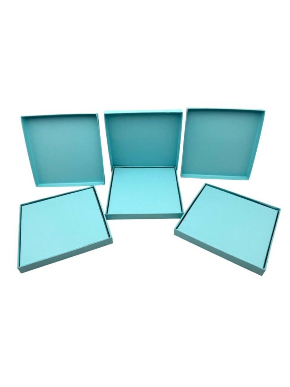 Authentic Tiffany & Co Blue Square Gift Boxes Empty 6" x 6" For Jewelry SET of 3 - Picture 4 of 6